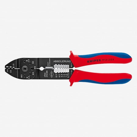 UPC: 0843221015343 | Knipex Crimping Pliers – non-insulated open plug-type connectors – Plastic Grip