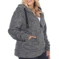 thumbnail image 4 of White Mark Women's Plus Size Sherpa Hooded Jacket, 4 of 5