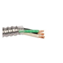 8/2 Metal Clad (MC) Cable with Ground, Aluminum Armored, Stranded Copper Conductor (25Ft Cut)