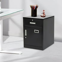 DENEST Lockable Metal Filing Cabinet with Adjustable Drawer for Office Storage