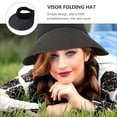 thumbnail image 2 of Miangastore Summer Sun Hat Sun Protection Visor Black Cloth 1Pack Adjustable With Elastic Cord, 2 of 8