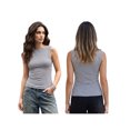 thumbnail image 2 of LMLYSoH Women's Striped Sleeveless Tops Boat Neck Slim Fit Summer Tanks Casual Horizontal Stripe Vest, 2 of 9