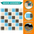 thumbnail image 3 of ProSource Kids Solid Colors Foam Puzzle Floor Play Mat, 36 or 16 tiles, 3 of 7