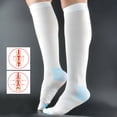 thumbnail image 4 of Socks Compression Knee High Socks Varicose Veins Socks with Inspect Toe Hole, 4 of 8