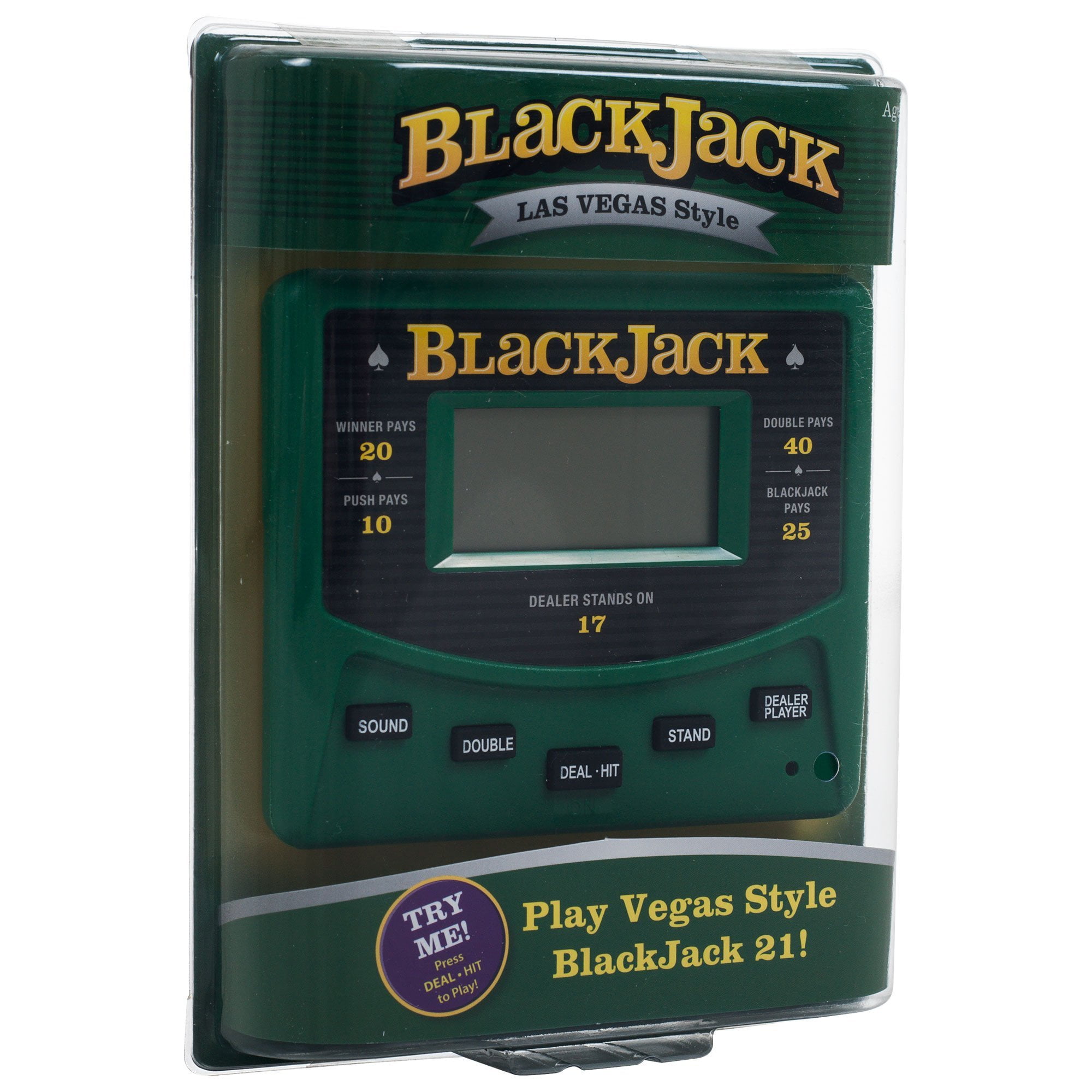 Trademark Global Electronic Handheld Las Vegas Style Blackjack Game