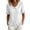 White, variant on hoksml Women's Peter Pan Collar Blouse, Ruffle Short Sleeve V Neck Top, Casual Pull-On Shirt for Daily and Summer Wear