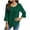 Green, variant on Posijego Womens 3/4 Length Flare Sleeve Shirts Spring Tunic Tops Crewneck Loose Casual Dressy Blouses Summer Clothes