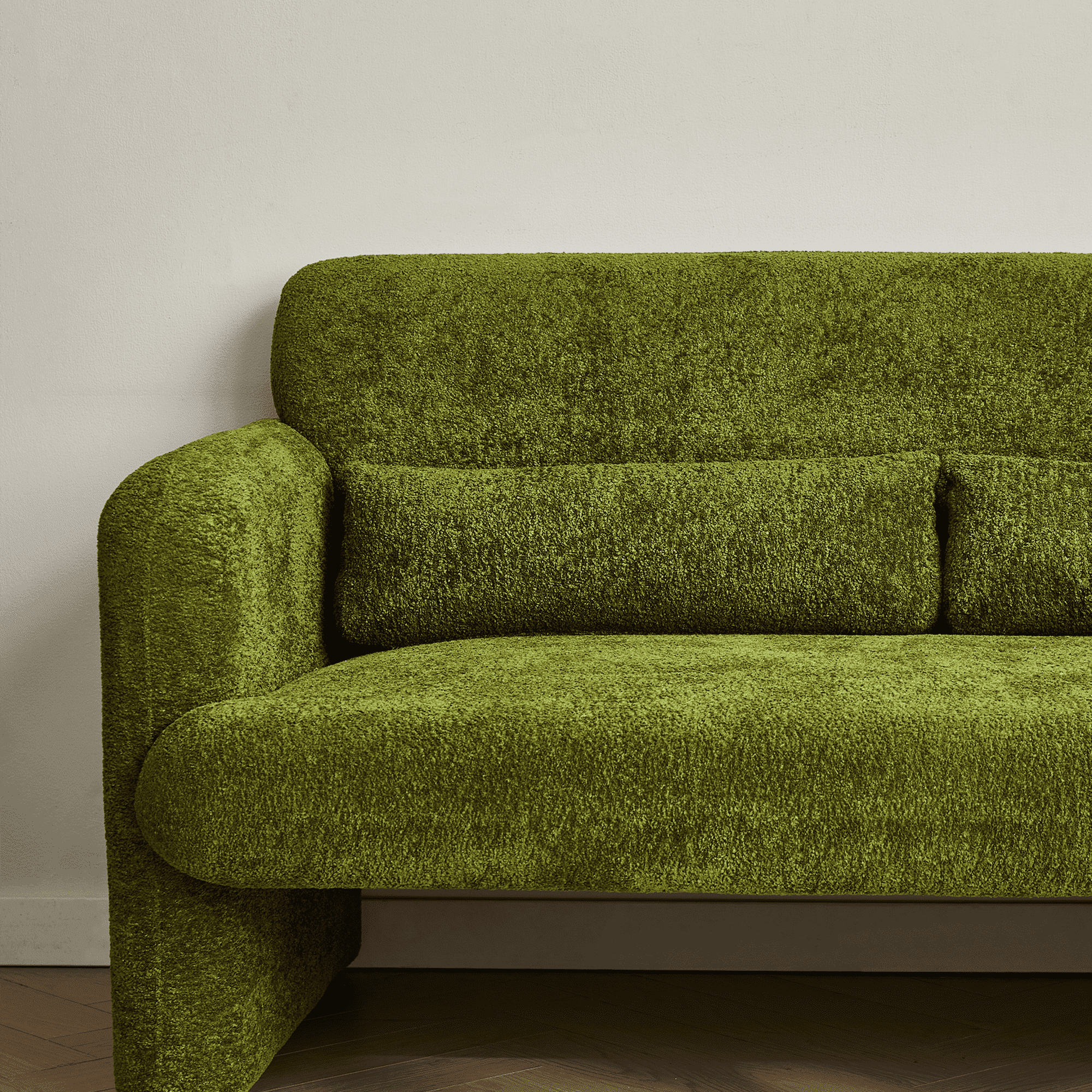 MAYEERTY 59 Inch Velvet Loveseat Sofa with Support Pillow Tool-Free Assembly for Living Room