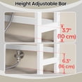 thumbnail image 4 of LEDREM 4-Tier over the Toilet Bathroom Storage Organizer with Adjustable Shelves, Hooks, and Toilet Paper Holder, Space-Saving Rack, Cloud White, 4 of 5