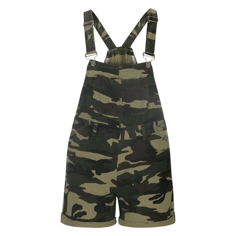 Personsoul Brown Camo Overalls with Zip-Off Legs - personsoul