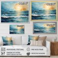 thumbnail image 4 of Designart "Teal Yellow Ocean Charm Pastoral I" Modern Floater Framed Wall Art Living Room, 4 of 7