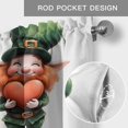 thumbnail image 5 of St. Patrick's Day Valances for Windows Gnome Rod Pocket Curtain Valance Window Treatment Short Curtains for Kitchen Living Room, 60"x18", 5 of 9