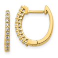 thumbnail image 1 of Quality Gold EM5411-025-YA 14K Yellow Gold Diamond Hinged Hoop Earrings, 1 of 1