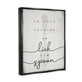 thumbnail image 2 of Stupell Industries Lick The Spoon Fun Baking Calligraphy Vintage Text Graphic Art Jet Black Floating Framed Canvas Print Wall Art, Design by Daphne Polselli, 2 of 5
