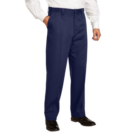 KingSize Men s Big & Tall Classic Fit Wrinkle-Free Expandable Waist Plain Front Pants