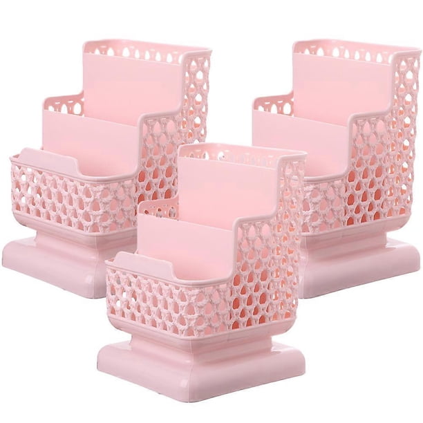 3pcs Desk Makeup Organizer Versatile Tabletop Storage Box for Cosmetics, Pens, Phones – Chic Design for Clutter Free Dressing Tables & Office Supplies
