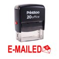 thumbnail image 1 of Printtoo Rubber Stamp E-MAILED Self Inking Office Stationary Stamp-Red, 1 of 1