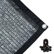 Agfabric 70% Sunblock Shade Cloth with Grommets for Garden Patio 12’ X 20’, Black