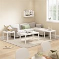 thumbnail image 5 of Pemberly Row Table d'Appoint Carrée Contemporaine, Ensemble de 2, Blanc, 5 of 5