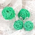 thumbnail image 3 of 5 bolas de ratán natural de forma redonda multicolor de 3 a 5 cm, bolas Sepak Takraw para decoración de bodas, cumpleaños, fiestas y Navidad, 3 of 5