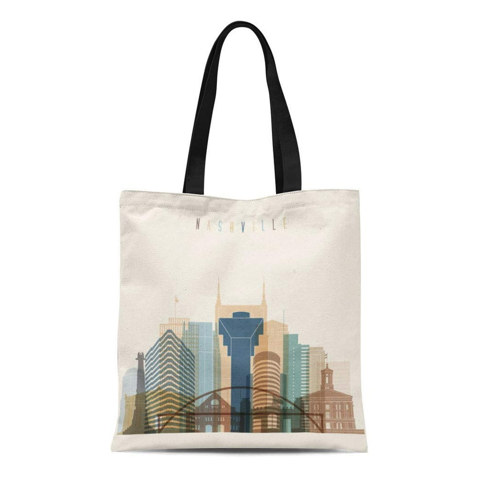 ASHLEIGH Canvas Tote Bag Southern Nashville Tennessee City United