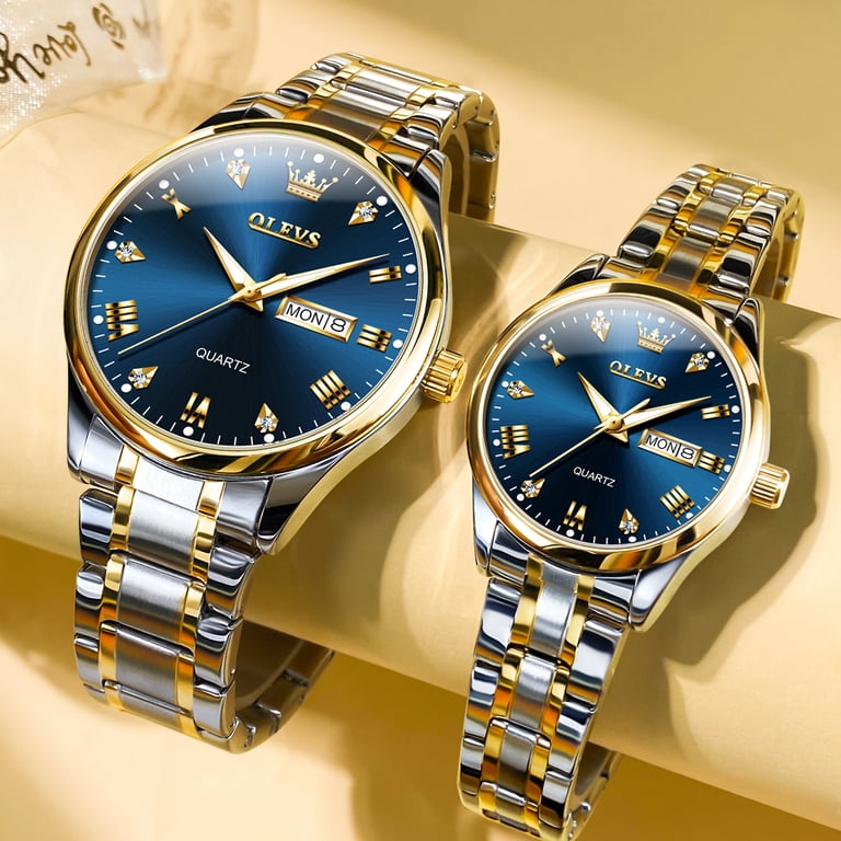 OLEVS Couple Watches Men and Women Gift Set, Valentines  display picture 2
