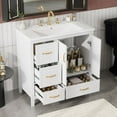 thumbnail image 2 of YINGYING 36" Bathroom Vanity with Sink, Bathroom Vanities with Soft-closing Doors, Freestanding  Bathroom Storage Cabinet 4 Soft-Closing Drawers & Metal Handles, 2 of 12