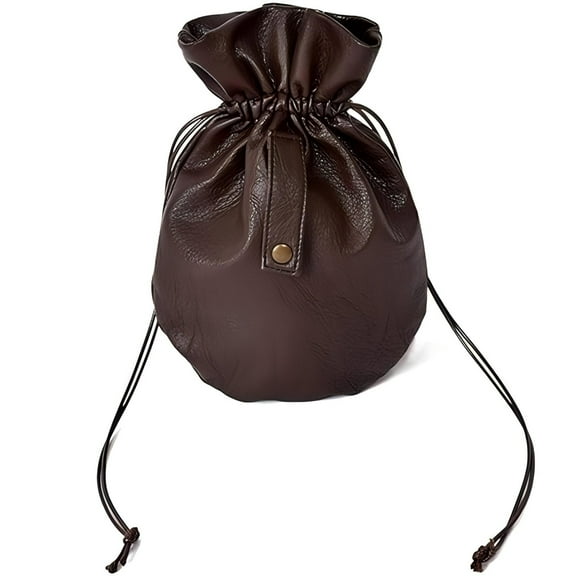 HAIKYUU Medieval Leather Pouch Drawstring Bag Coin Purse Storage Renaissance Dice Bag