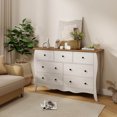 thumbnail image 4 of Costway 1 PCS 47" Farmhouse Chest of Drawers with 7 Folding Fabric Drawers Anti-tipping Kit Gray, 4 of 10