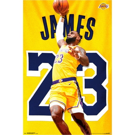 LeBron James Los Angeles Lakers 22.4'' x 34'' NBA Players Poster - No (Lebron James Best Player Ever)