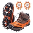 thumbnail image 2 of Tacos de pesca para hielo para zapatos y botas, tacos de tracción para hielo y nieve, Crampones para hombres, mujeres, niños, invierno para caminar sobre hielo y nieve, calzado elástico antideslizante, 2 of 8