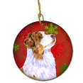 thumbnail image 1 of Australian Shepherd Red Snowflake Holiday Christmas Ceramic Ornament, 1 of 1