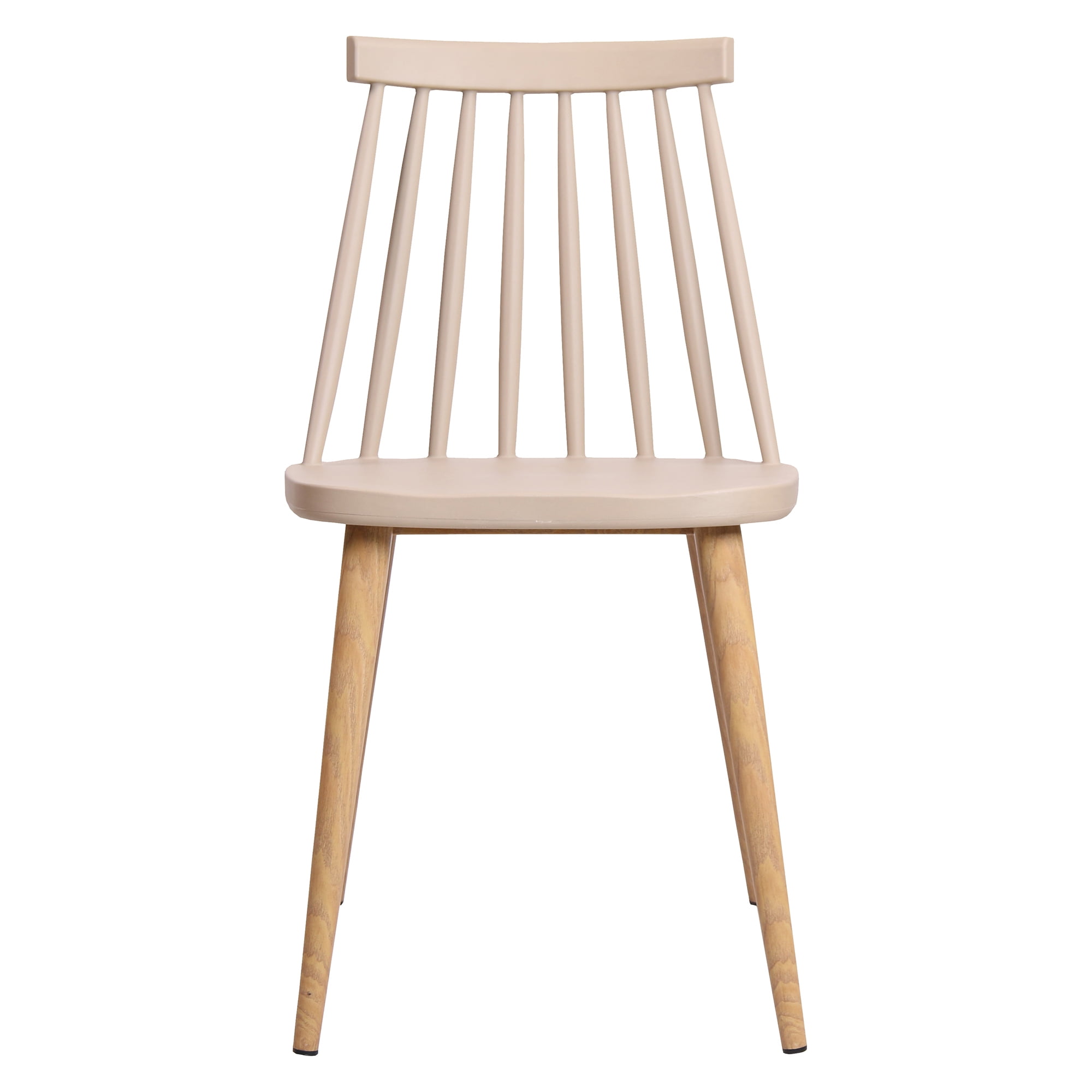 Abble Set of 2 Modern Dining Chairs Indoor Kitchen Chairs -Beige