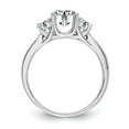 thumbnail image 3 of FJC Finejewelers 14 kt White Gold 1.50ct. Three Stone with Side G H I True Light Moissanite Engagement Ring, 3 of 8
