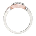 thumbnail image 2 of 14k White Rose Gold Infinity Two Stone Diamond Ring 5/8 cttw Size 8.5, 2 of 4