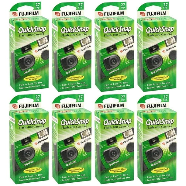 Fujifilm Quicksnap Flash 400 SingleUse Camera with Flash, Pack of 8