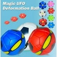 thumbnail image 6 of UFO Magic Ball, Portable Flying Toys Creative Fly Saucer Stomp Magic Balls, Decompression Flying Flat Disc Balls Toy for Outdoor Sports Gift (Football Blue), 6 of 13