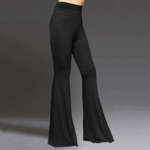 Bramtres Clearance Sale Cargo Pants Women,Wide Leg Pants Woman,Flare Leggings Retro Hippie High Waisted Wide Leg With Pockets Long Flare Pants High Waisted Yoga Pants,Yoga Pants,Boho Pants Black XXL