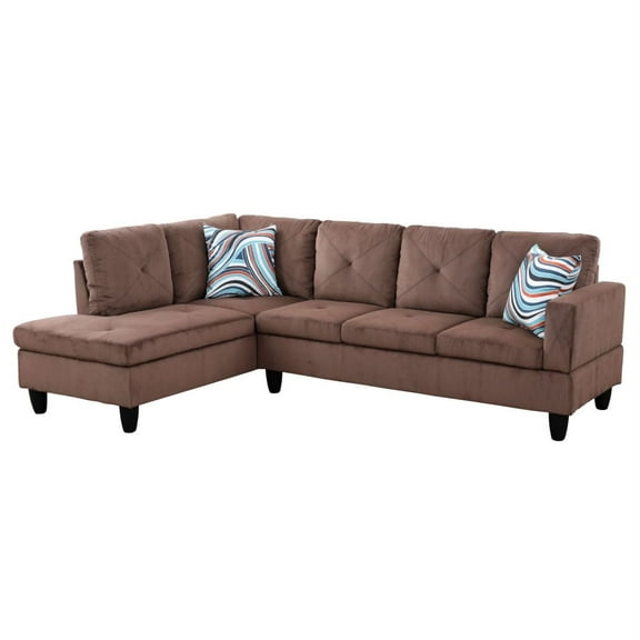 Ponliving 97" 2-Piece Sectional Sofa Set For Living Room Left Hand Side Facing
