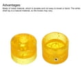 thumbnail image 4 of Uxcell Dome Knob Guitar Knob 6mm Flake Glitter Yellow Plastic Volume Tone Control with Inner Hexagon Spanner 2 Pack, 4 of 6