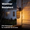 thumbnail image 4 of Outdoor Solar Rattan-Style Medium LED Lantern with Handle, 4 of 10