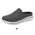 thumbnail image 4 of 1 Paire de Sandales à Talons Portables Décontractées pour Femmes Style Maille Respirante Design Simple Gris Foncé Taille 48, 4 of 9
