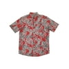 G.H. Bass & Co. Mens Gray & Red Hawaiian Untucked Button-Down Shirt X-Large