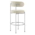thumbnail image 5 of Modway Albie 28.5" Fabric Bar Stool in Beige and Silver (Set of 2), 5 of 11