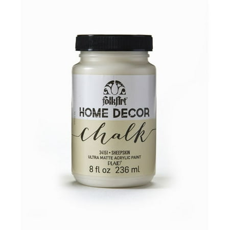 FolkArt Home Decor Chalk Sheepskin Ivory Acrylic Paint, 8 Fl.