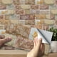 thumbnail image 1 of Carrelage Adhesif Mural Autocollant Etanche Carreau Ciment 3D Stickers en PVC pour Cuisine, Salle de Bain, Salon 20 * 10CM 27PCS Marbrure Marron Ormromra, 1 of 4