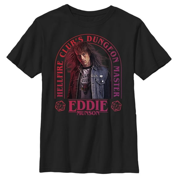 Netflix Boy's Stranger Things Hellfire Club Dungeon Master Eddie Graphic T-Shirt