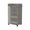 Grey + Rectangular + Particle Board + Engineered Wood + Medium (40-55in), variant on Space Saving Bar Cart with Casters and Glass Door for Small Spaces, Grey Engineered Wood Kitchen Island with 2 Side Shelves