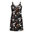 thumbnail image 6 of ClodeEU Women's Summer Stretch V Neck Spaghetti Strap Dress with Print ,Casual Solid Color Midi Dress Black,Womens Plus M, 6 of 6