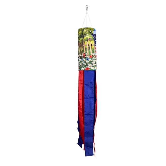 Briarwood Lane Summer American Flower Field Windsock Wind Twister 40x6 For Summer Wind Spinner